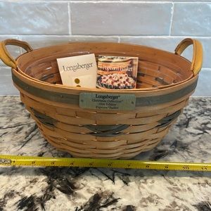 Longaberger Green Popcorn Basket